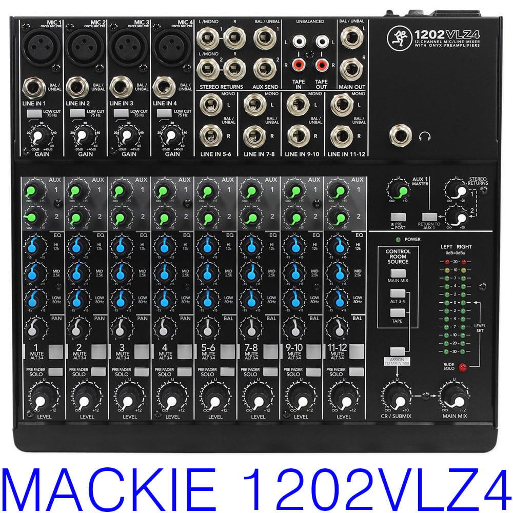 맥키 1202VLZ4 / 1202VLZ 4 / 1202 VLZ4 / MACKIE / 12채널 오디오 믹서 / 아날로그 믹서 / 12채널