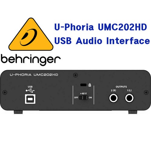 베링거 UMC202HD / UMC-202HD / 오디오인터페이스 / 2x2 24비트/ 192 kHz USB / 정품