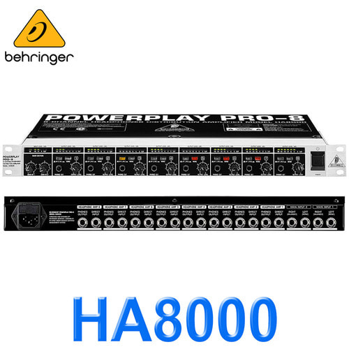 BEHRINGER HA8000 / HA8000 / 베링거 / HA 8000  / 8채널 헤드폰앰프 / 헤드폰 분배기 / 헤드폰 앰프 / 헤드폰 분배