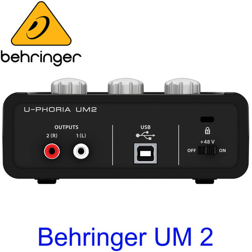 BEHRINGER UM2 / UM 2 / 베링거 / 오디오 인터페이스 / 2 X 2 , 48 KHz / UM-2 / 홈레코딩 / 인터넷방송