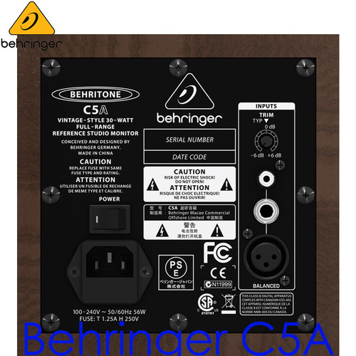BEHRINGER C5A /C 5A / 베링거 / 1통당 / BEHRINGER / 스튜디오 모니터 스피커 / 액티브 스피커