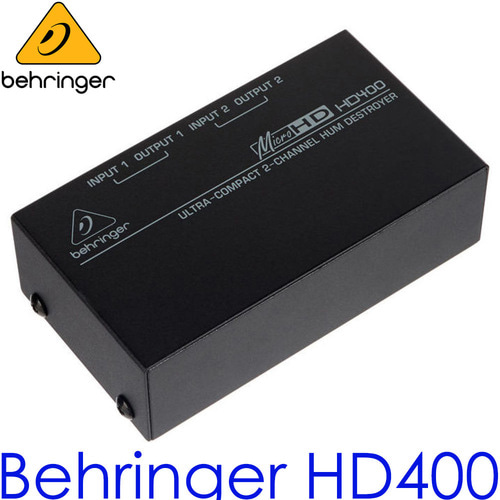 Behringer HD400 / HD-400 / 베링거 / AC 험 &amp; 소음 제거 / 초소형 2 채널 험 제거기 / 노이즈 제거기