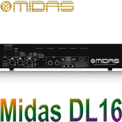 MIDAS DL16 / DL-16  / 마이다스 / 16 채널 / 디지털 믹서 / 채널확장 디지털 스네이크 / DL 16