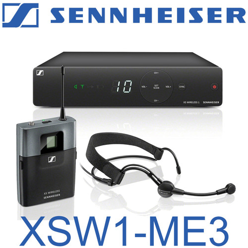 SENNHEISER XSW1-ME3 / XSW1ME3 / 젠하이져 / 콘덴서 / 헤드셋 마이크 / XSW1 ME3 / 행사 강의 스피치 설교 이벤트용 / 무선 헤드 마이크