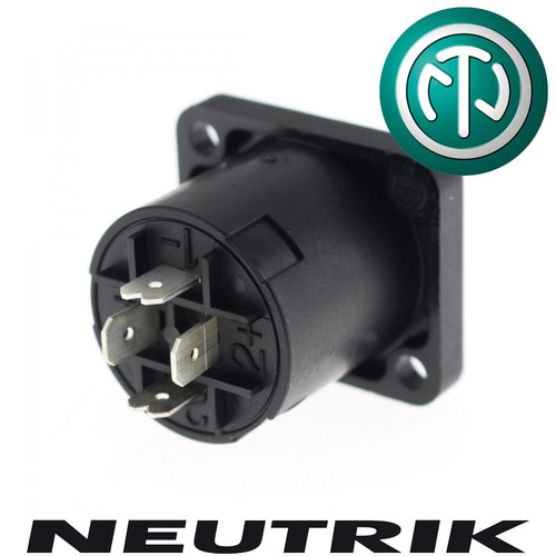 NEUTRIK NL4MP / 뉴트릭 NL4MP / 스피콘 매립젠더/ 스피콘 매립형 커넥터 / 스피콘 연결잭 / 짹판넬 컨넥터 / 판넬 스피콘 / NL4 MP