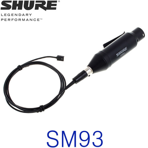 SHURE SM93 / SM-93 / 유선용 / 핀마이크 / 콘덴서 마이크 / SM 93 / 유선핀 마이크 / 슈어