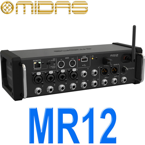 MIDAS MR12 / MR-12 / MIDAS / 마이다스 / iPad / Android 태블릿 제어 방식의 12 입력 디지털 믹서