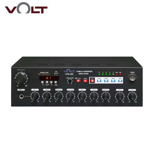 VOLT VPA-120 / 볼트 / VPA120 / 4지역 선택 방송 앰프 / USB,SD카드 블루투스 재생 / FM라디오 기능 / 하이임피던스 앰프 / 매장용 앰프 / 다용도 앰프 / VPA 120 / 정품 / 카페 매장 식당 레스토랑 커피숍 휴게실 활용
