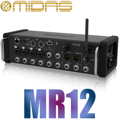 MIDAS MR12 / MR-12 / MIDAS / 마이다스 / iPad / Android 태블릿 제어 방식의 12 입력 디지털 믹서