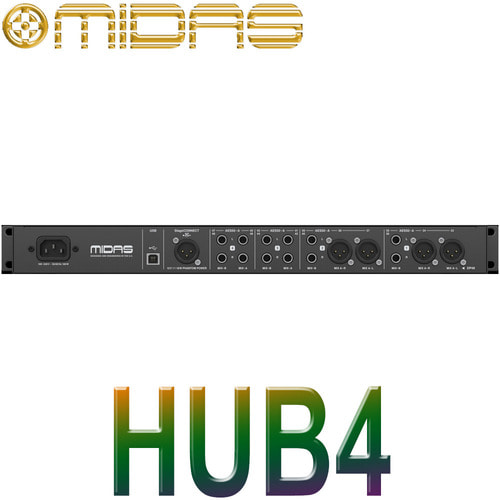 마이다스 HUB4 / HUB-4 / 퍼스널 모니터 시스템 허브 / DP48용 / MIDAS HUB 4