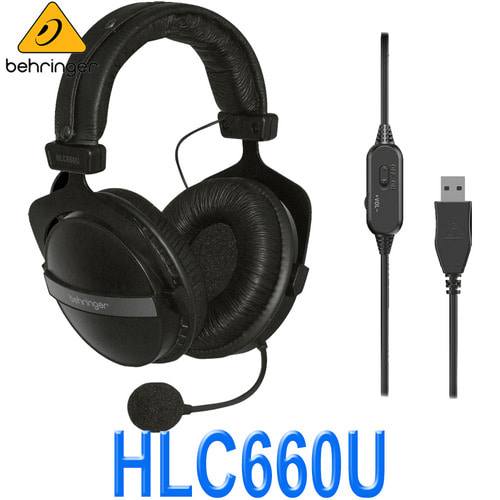 HLC660U / 베링거 HLC-660U / 마이크 헤드폰 헤드셋 / USB타입/인터넷방 게이밍 화상회의 / 모니터 헤드폰, 마이크 헤드셋 / 헤드폰 마이크