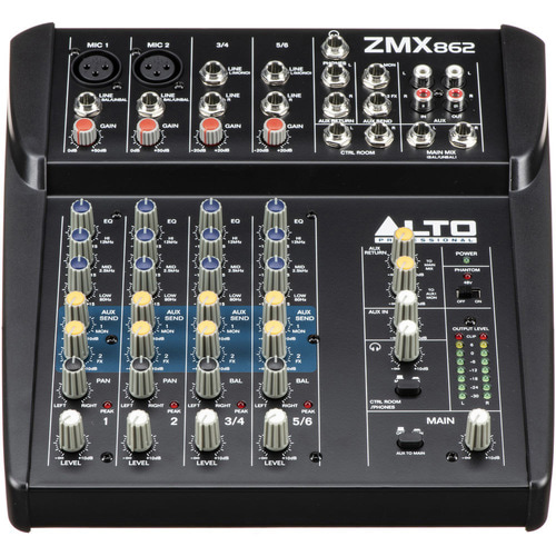 알토 ALTO ZMX862 / ZMX-862 믹서 / 소형믹서 콘솔 / 정품 당일출고 / 6채널 / 교회 행사 버스킹 이벤트 공연용 / 컴팩트 믹서 / ZMX-862