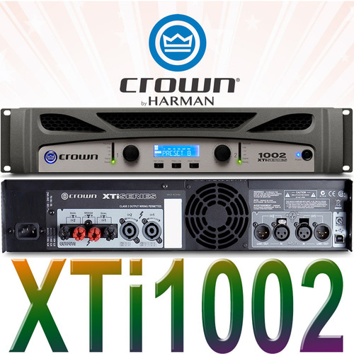 CROWN XTI1002 / XTI 1002 / 파워앰프 / 크라운 앰프 / 4옴 700W / 8옴 275W / 스테레오 앰프 / 파워앰프 / 고출력 고성능 / 공연 행사 라이브
