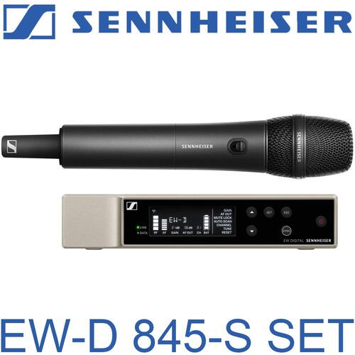 EW-D845-S Set / 젠하이져 디지털 무선 핸드마이크 / 단일지향성 다이나믹 무선핸드 마이크 / EW D 845S Set / EWD 845S Set / 다이나믹 마이크 / 찬양단 보컬 사회자 회의 스피치 설교용 / 어플리케이션 컨트롤 / 음소거 스위치 / SENNHEISER