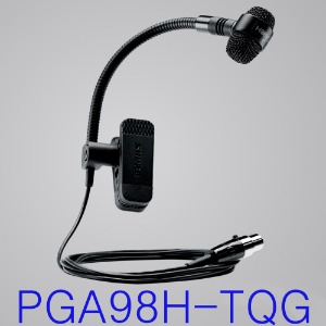 Shure PGA98H-TQG / PGA 98H TQG / 무선 악기용 마이크 / PGA98H TQG / PGA98H / PGA 98H-TQG / 무선 단일지향 콘덴서 섹소폰 마이크 / 색소폰 관악기용