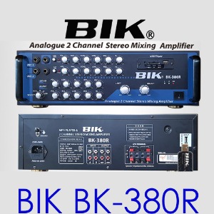 BIK BK-380R / BK380R / BK 380R / 이안시스테크 / PA앰프 / 옥외/실내방송 / 300W / 2채널 / USB,SD카드 재생기능 / 에코조절 / 노래방 앰프