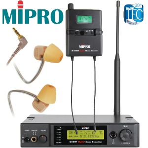 MIPRO MI-909T + MI-909R + E8P / MI909T MI909R E8P / MI 909T MI 909R E 8P / MI 909T / Digital Stereo Transmitter Set / 미프로 인이어 / 인이어 송수신기 이어폰 세트