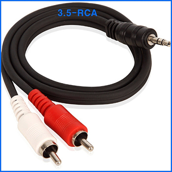 3.5ST - RCA 2P / RCA 2P-3.5ST Y 케이블 / 휴대폰 연결 케이블 /신호케이블/ 길이선택 / 노트북 연결 / 매장음악 앰프 케이블 / PC연결 케이블