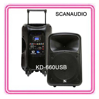 KD-660USB / KD660USB / 600W / 2채널 이동형 충전앰프 / SCANAUDIO / 12인치우퍼 / 충전식 앰프 / KD 660 USB / 휴대용 앰프
