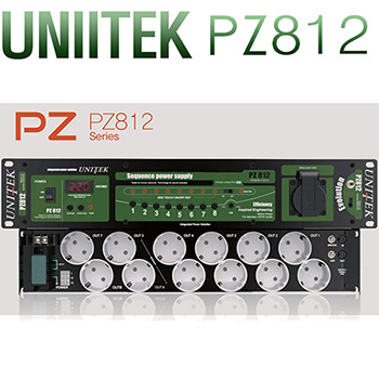 UNITEK PZ812 / PZ-812 / 유니텍 / 순차전원공급기 / 12구 출력/ 8차 순차전원부/ 4단계 시간조정/ 파워시퀀서/ 16A / PZ 812
