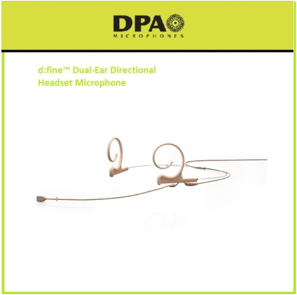 DPA FIDF10-2 d:fine™ Dual-Ear Directional Headset Microphone 디파인 이어셋마이크 슬림형 더블이어 단일지향 헤드셋 120mm붐 TA4F 미니XLR(슈어타입)(기본형)