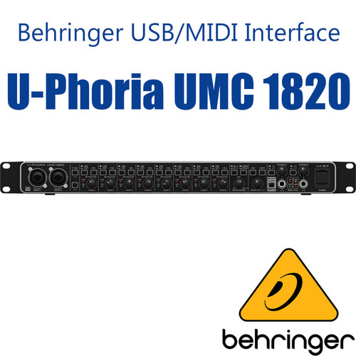 UMC1820 / UMC-1820 / 베링거 / UMC 1820 /  오디오 인터페이스 / 미디 인터페이스 / 정품 / S/PDIF / ADAT S/MUX 포맷 96kHz 지원 / ADA8200과 조합이 가능