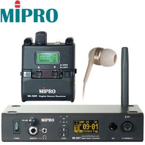 MIPRO MI-58T + MI-58R / 미프로 / MI58T + MI58R / 인이어 모니터시스템  / 송수신기 세트 /  5.8GHZ / 미프로 / 인이어 송수신기 패키지 / MI 58T + MI 58R