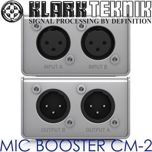 MIC BOOSTER CM2 / MIC BOOSTER CM 2 / KLARK TEKNIK 클락테크닉 MIC BOOSTER CM-2 다이나믹 마이크 부스터, 2채널 / MIC BOOSTER-CM2