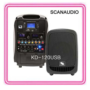 KD-120USB/KD120USB/80W/2채널이동형충전앰프/SCANAUDIO